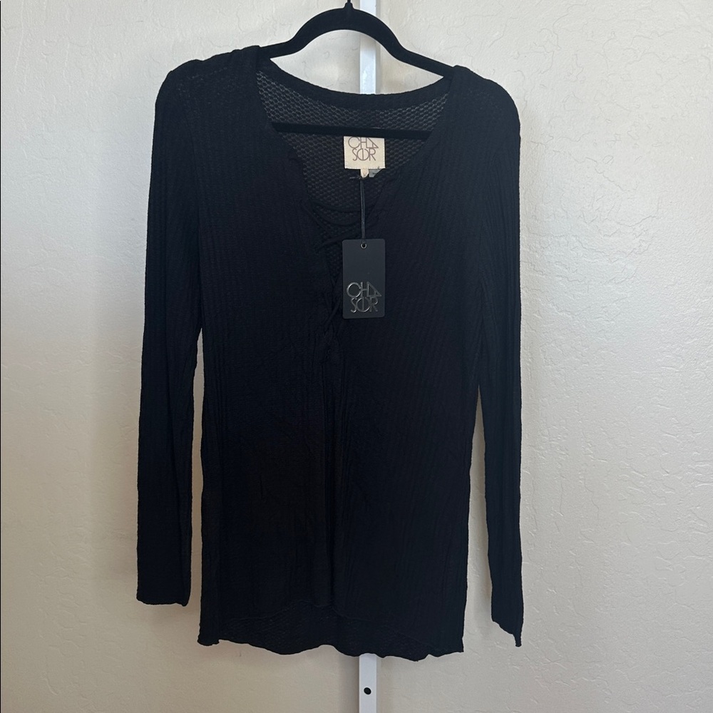 NWT Chaser med Waffle knit med Criss cross tie in front